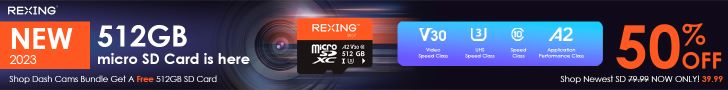 【New Release Offer】 Rexing 512GB Memory Card