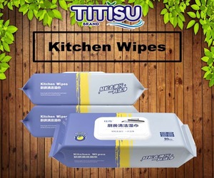 Kitchen Wipes Blue Grey 80 Sheets Disposable Degreasing Disposable Wipes