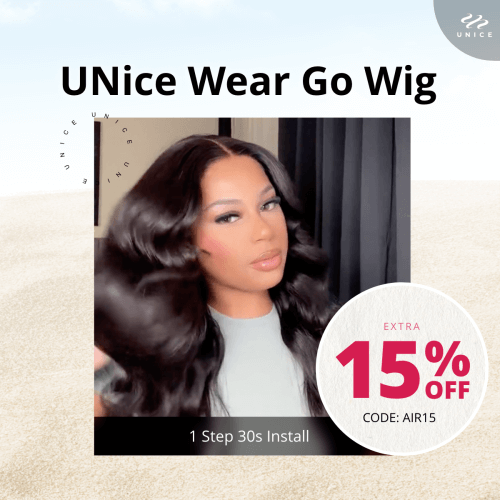 Extra 15% Off For UNice Wear Go Wigs With Code: Air15