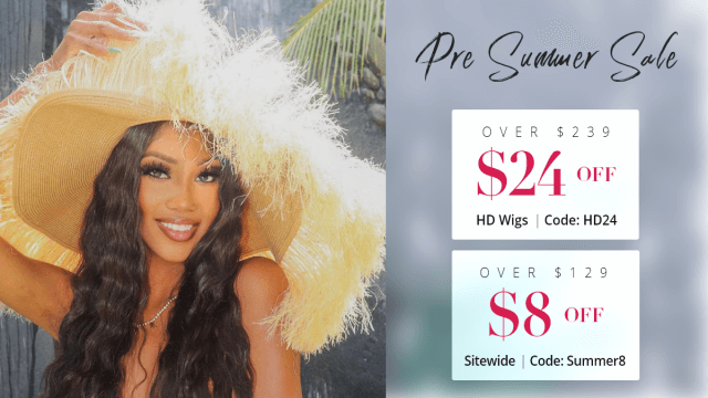 Up To $24 OFF For HD Lace Wigs With Code: HD24