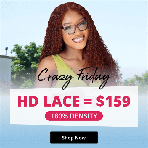 180% Density HD Lace Wig=$159